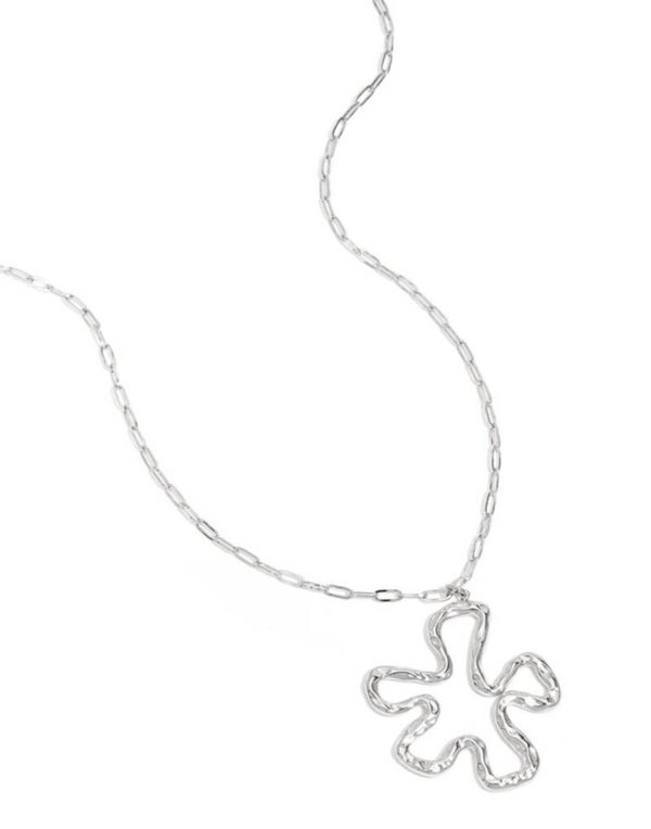 Ketting ✰ Bloem zilver