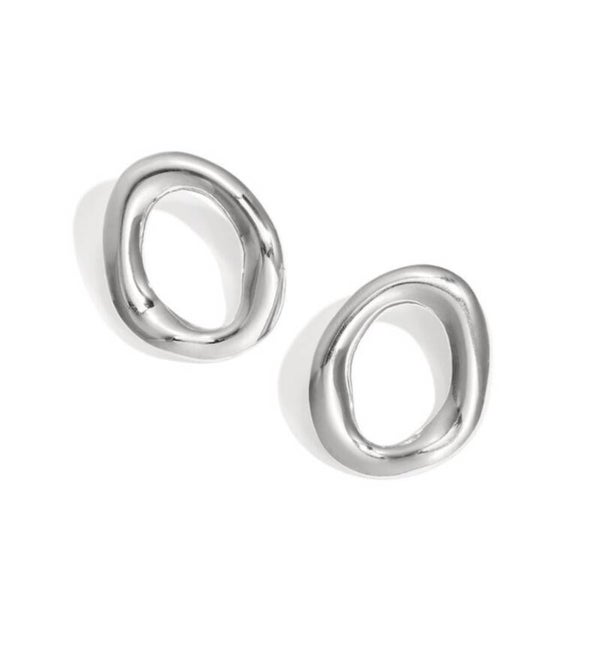Oorbellen ✰ Ovaal zilver