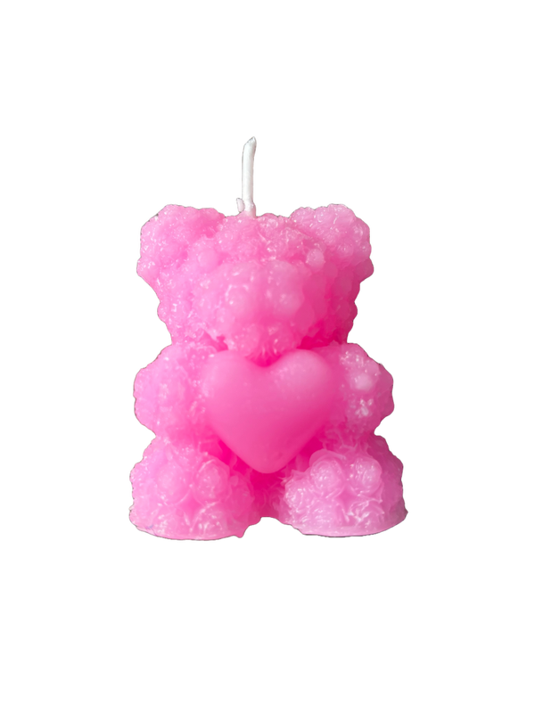 Kaars ✰ beer fel roze