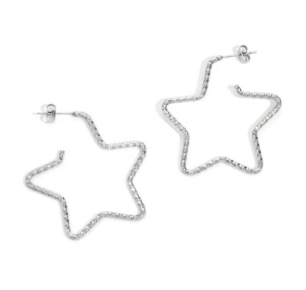 Oorbellen ✰ star zilver