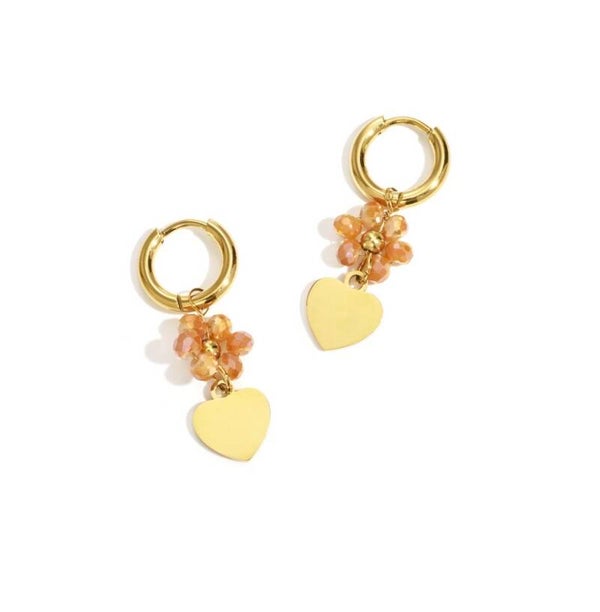 Oorbellen ✰ Golden heart bloom