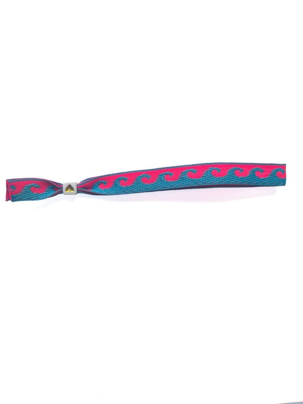 Lint armbandje ✰ Golfjes roze/blauw