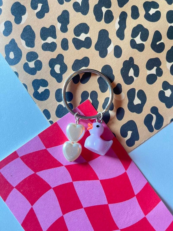 Sleutelhanger ✰ Badeend paars