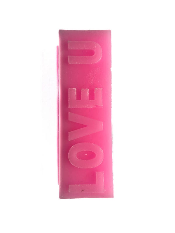 Kaars ✰ Love u fel roze