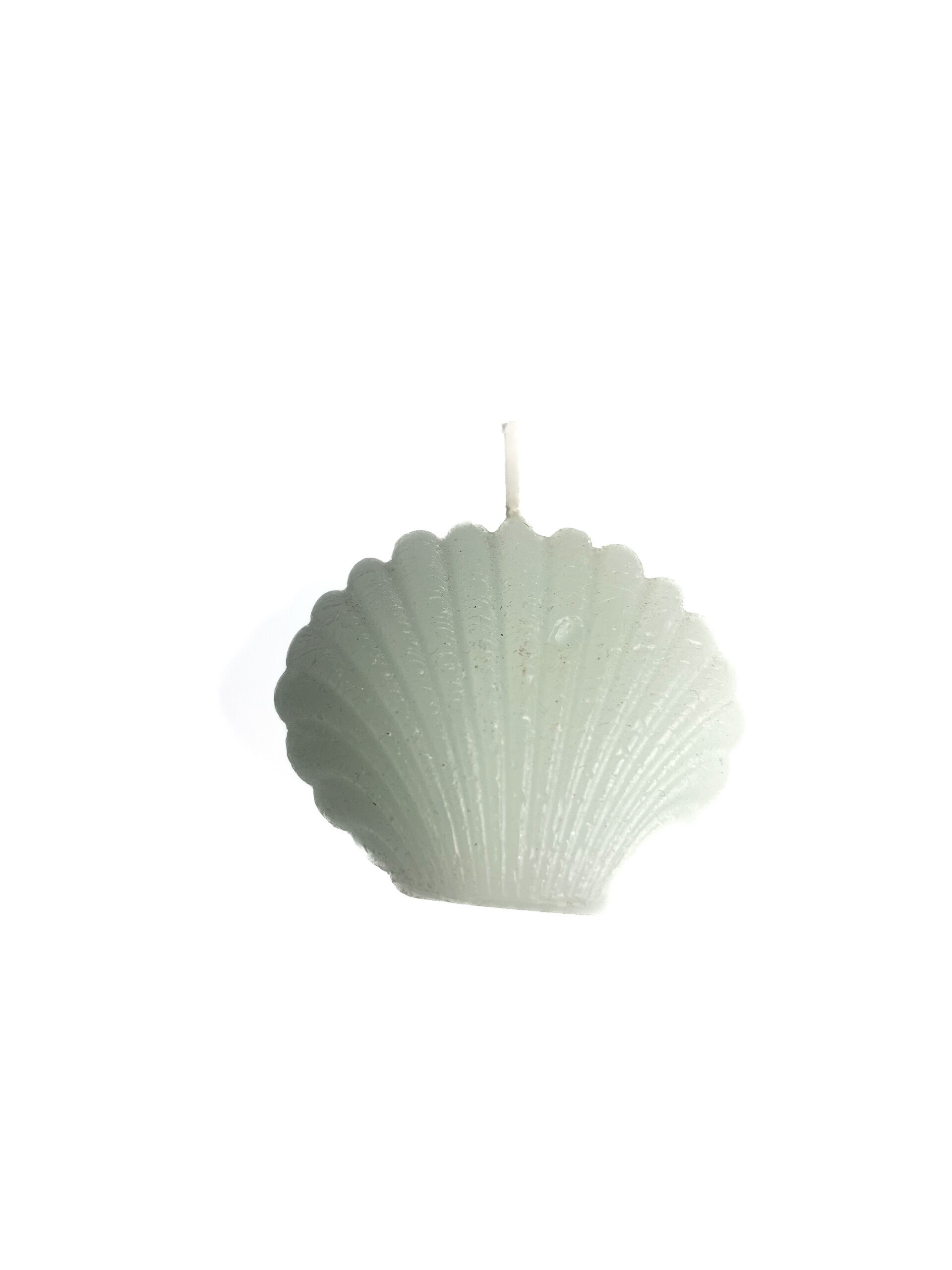 Kaars ✰ schelp mint groen