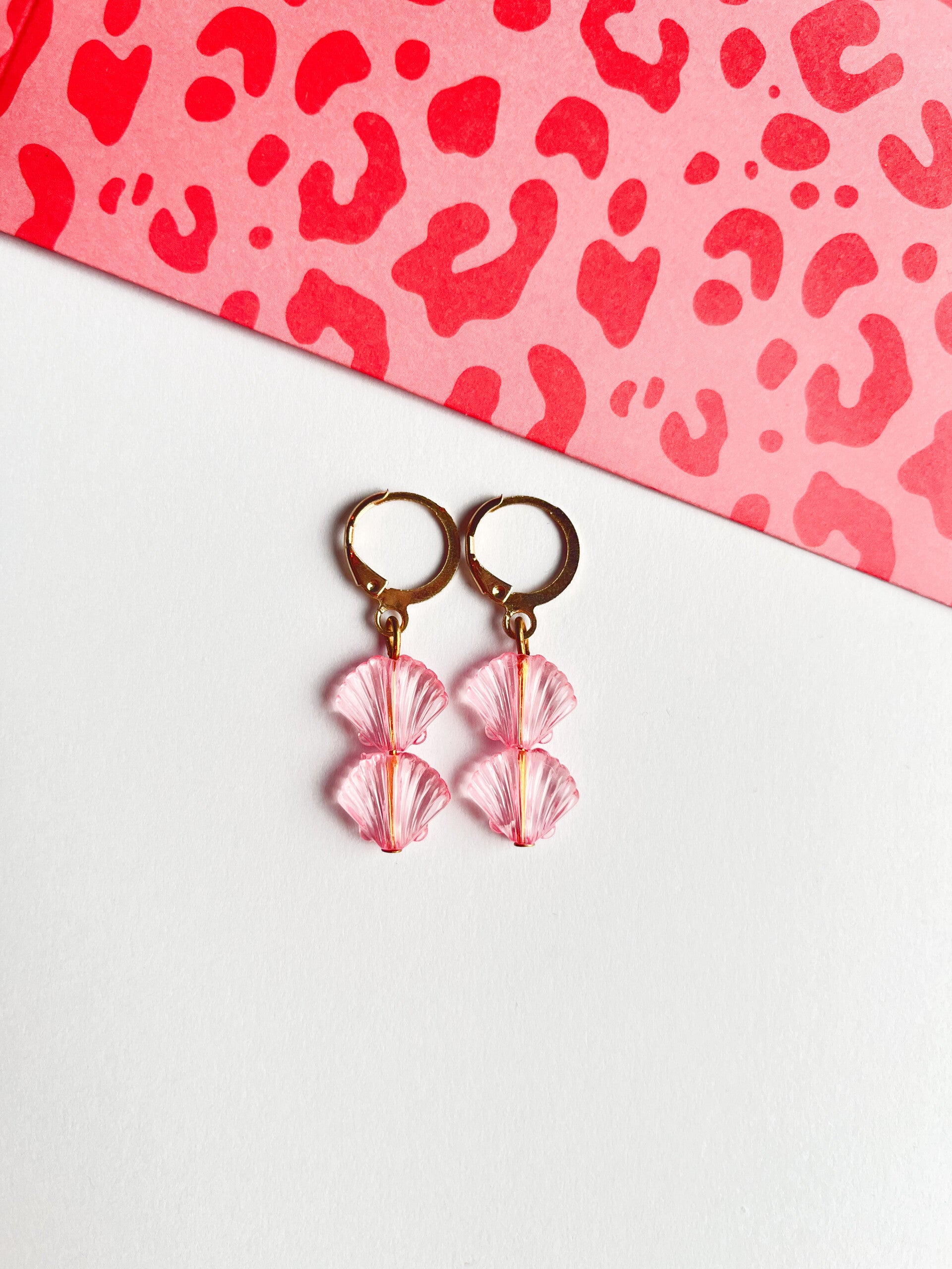 Oorbellen ✰ Pink shell