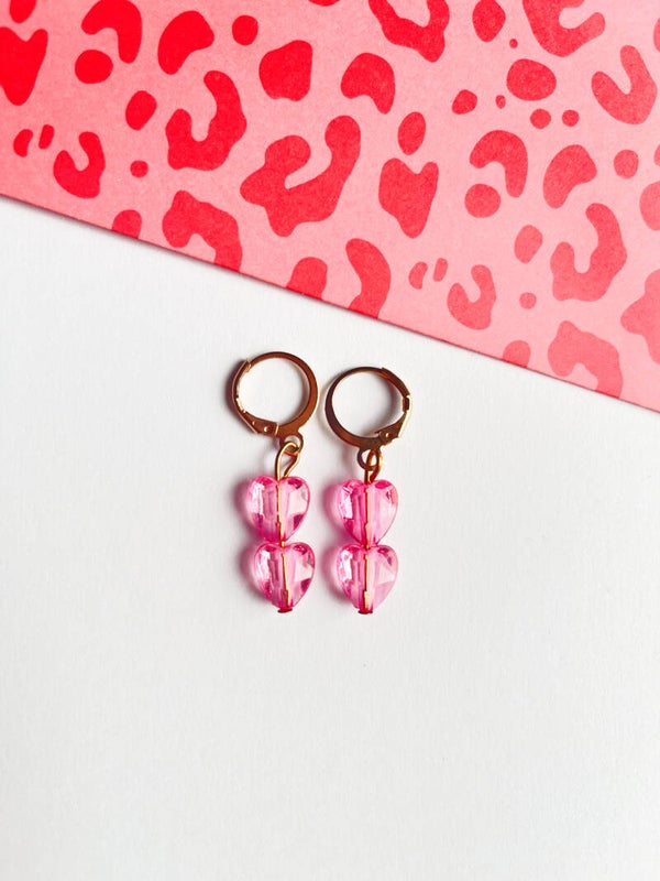 Oorbellen ✰ Pink heart