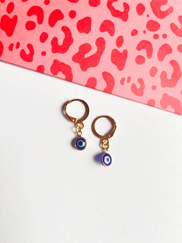Oorbellen ✰ Blue eye goud