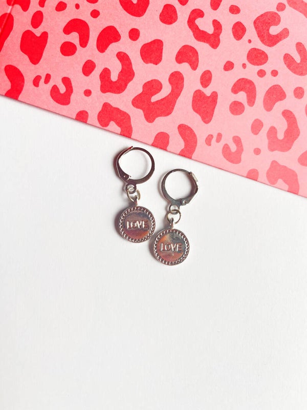 Oorbellen ✰ Love zilver