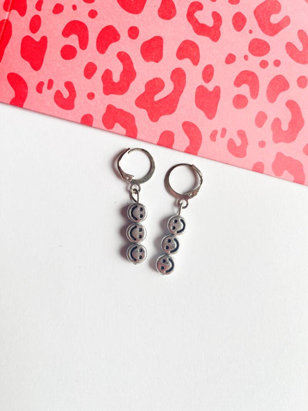 Oorbellen ✰ Smile zilver