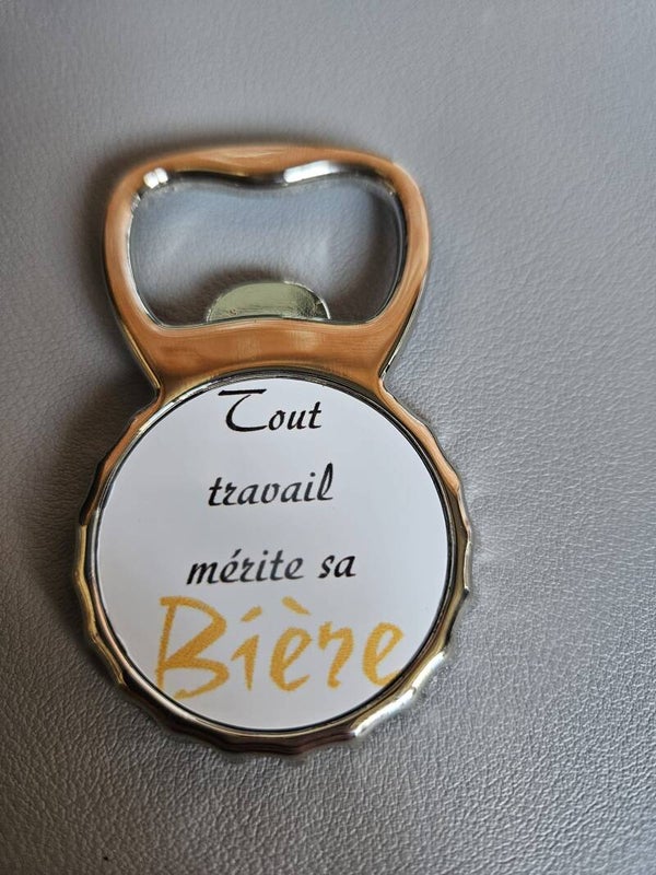 Décapsuleur magnet texte ou photo