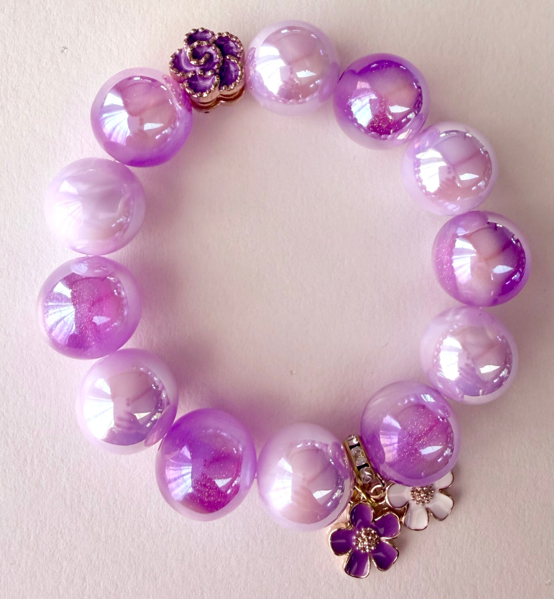 Lavendel Bloem Armband