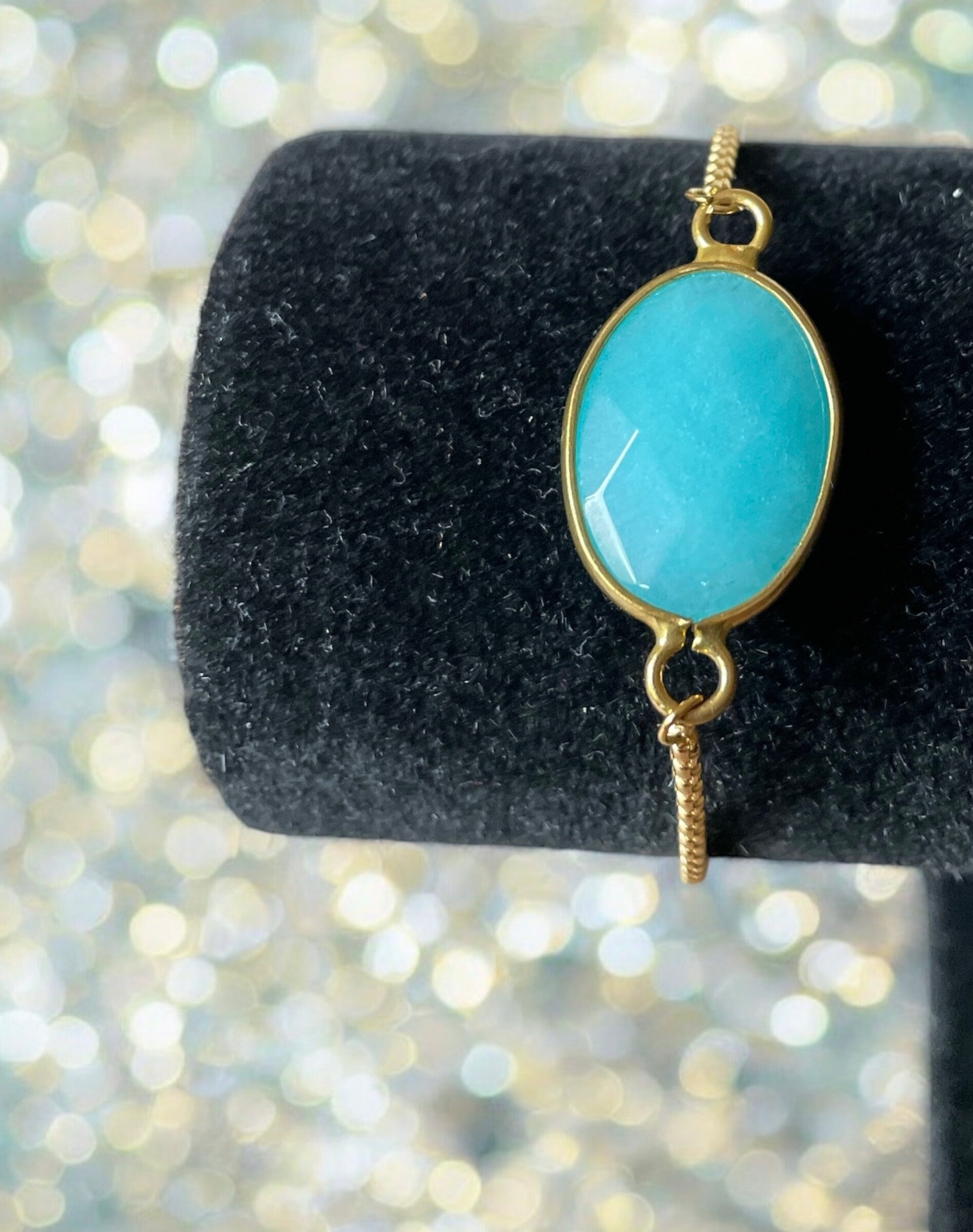 Armband aqua blue chalcedoon