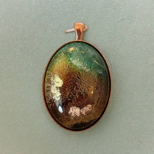 Herfst Unieke Handgemaakte Epoxy Hanger met Spang Ketting