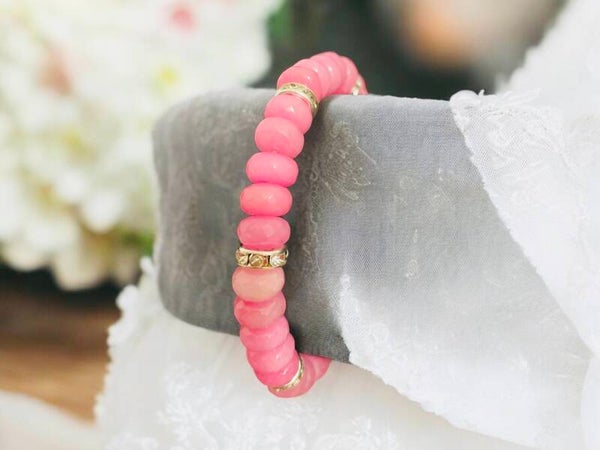 Elegante Damesarmband van Roze Jade