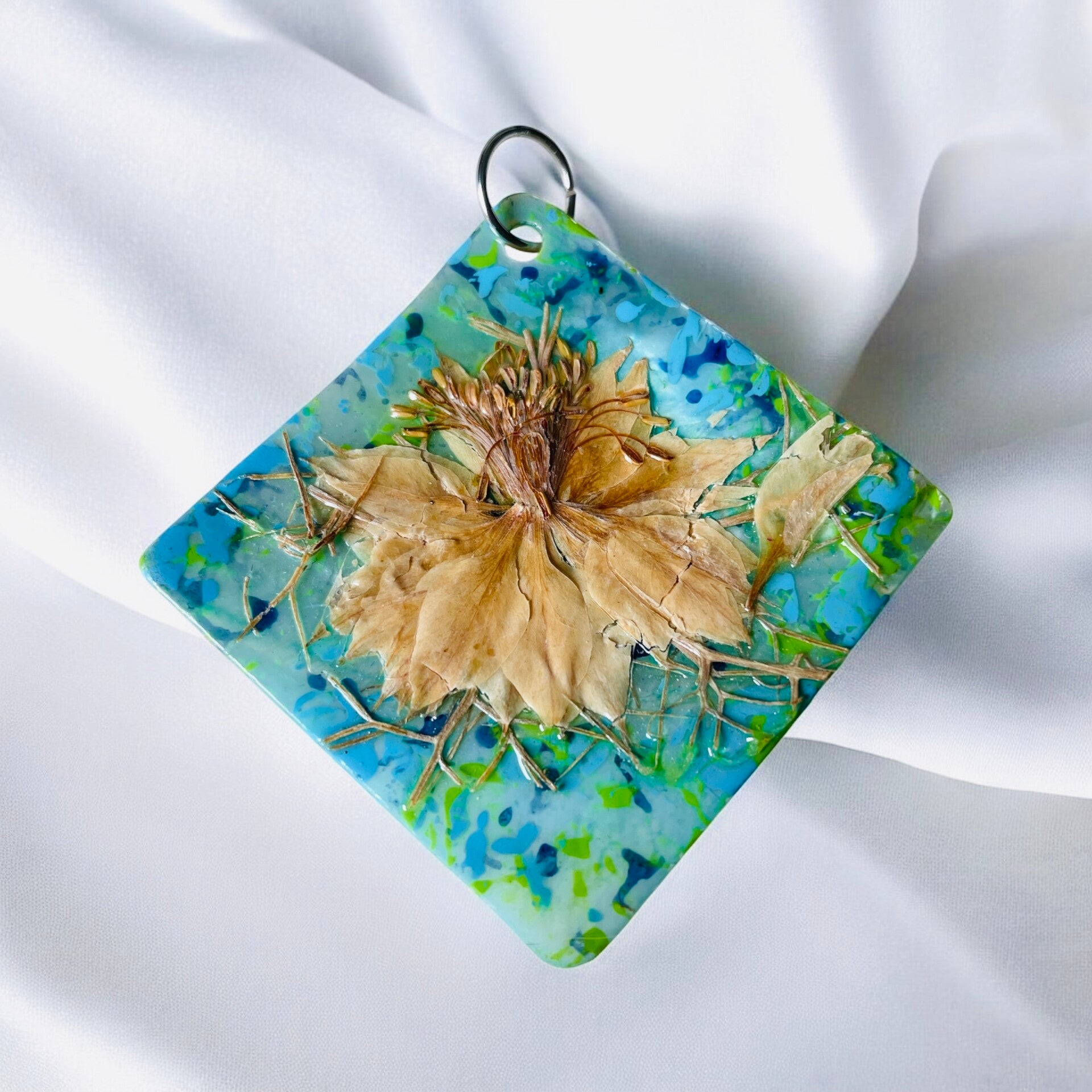 Handgemaakte Ketting met Schelpenhanger Blauw