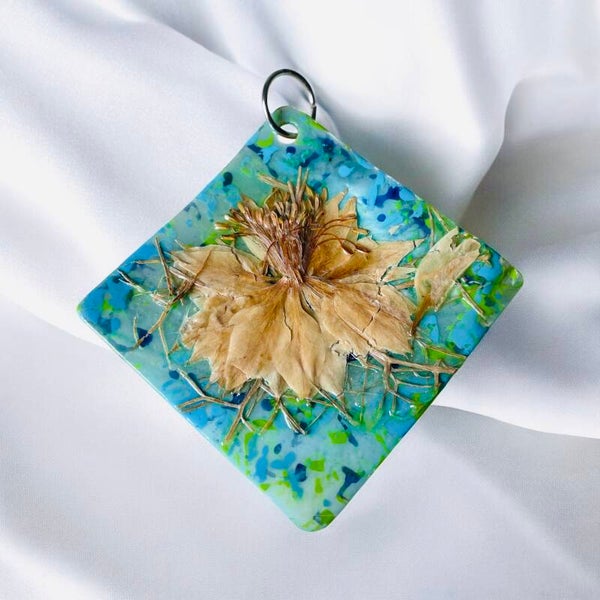 Handgemaakte Ketting met Schelpenhanger Blauw