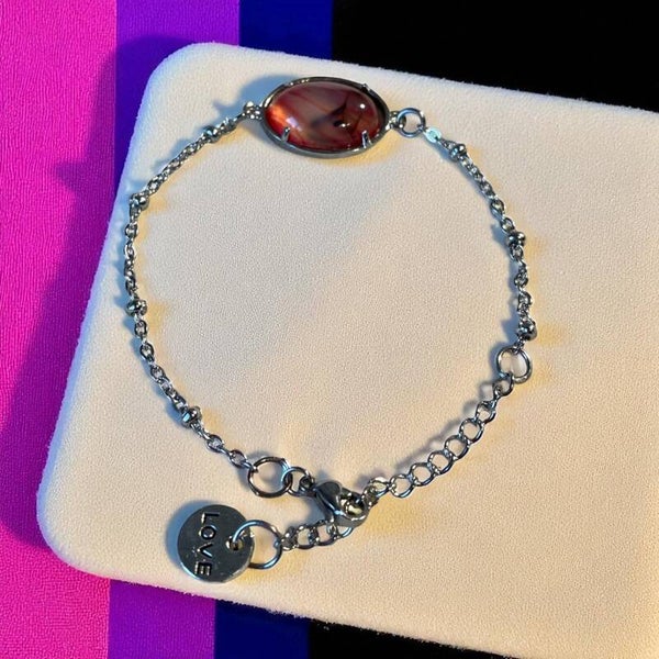 Zilverkleurig Edelstenen armband fluoriet