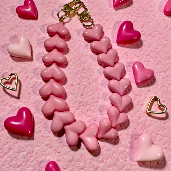 Harten Telefoonkoord – Roze
