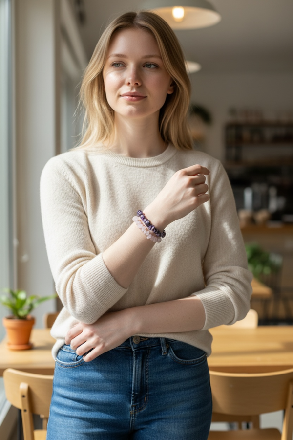 RoZenkwarts en charoïet Edelstenen Armbanden