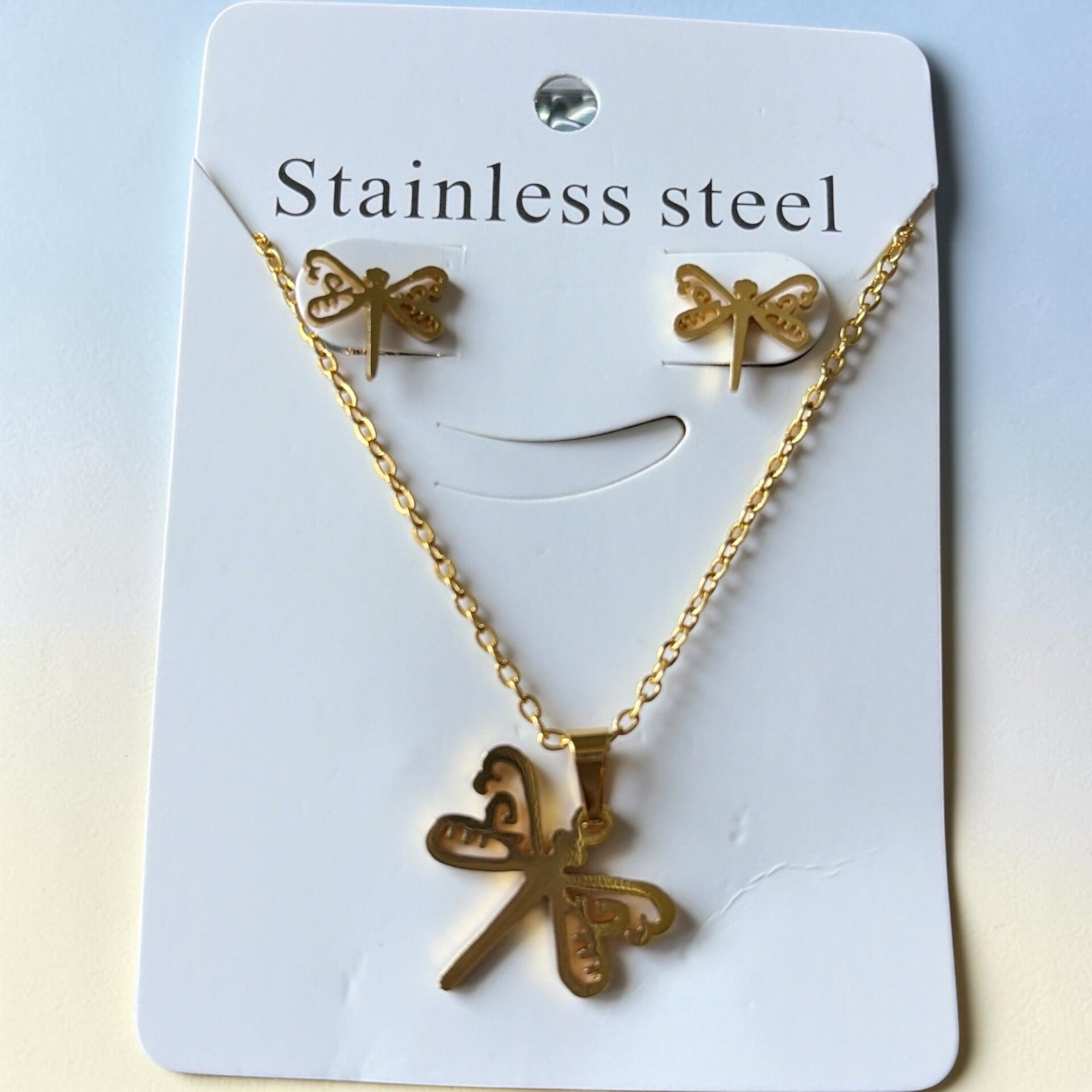 Schattige Libelle ketting- en oorbellenset