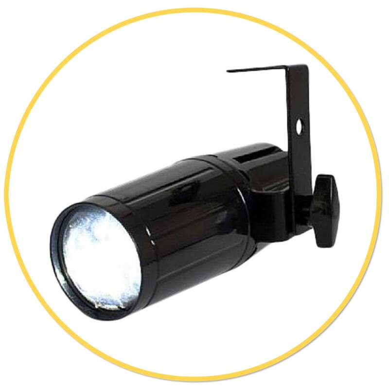 LED pinspot for mirror ball