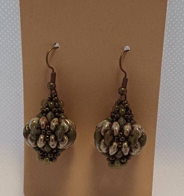 Oorbellen lampion groen