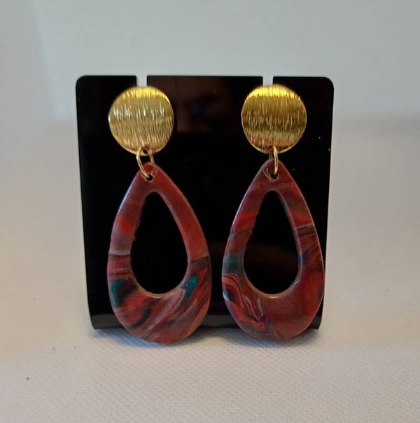 Oorbellen fimoklei druppel