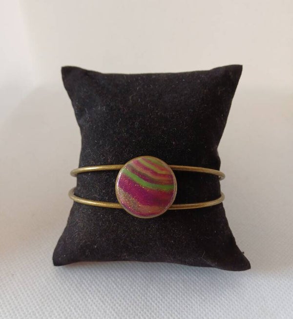 Armband fimoklei paars