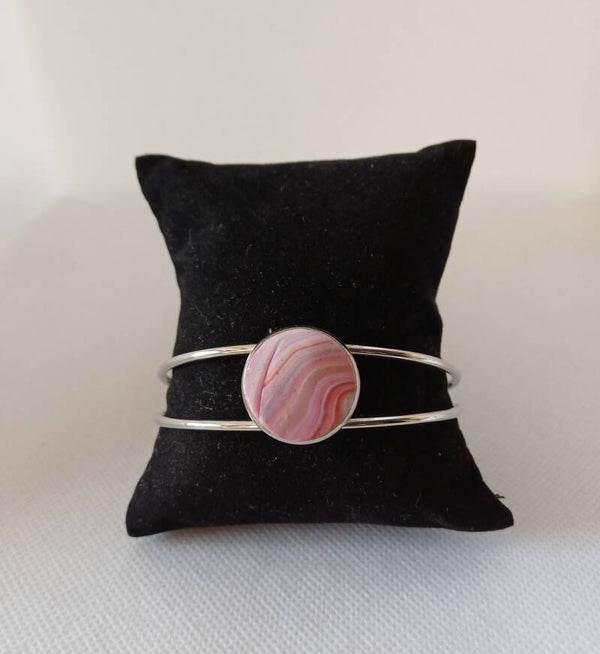Armband fimoklei roze