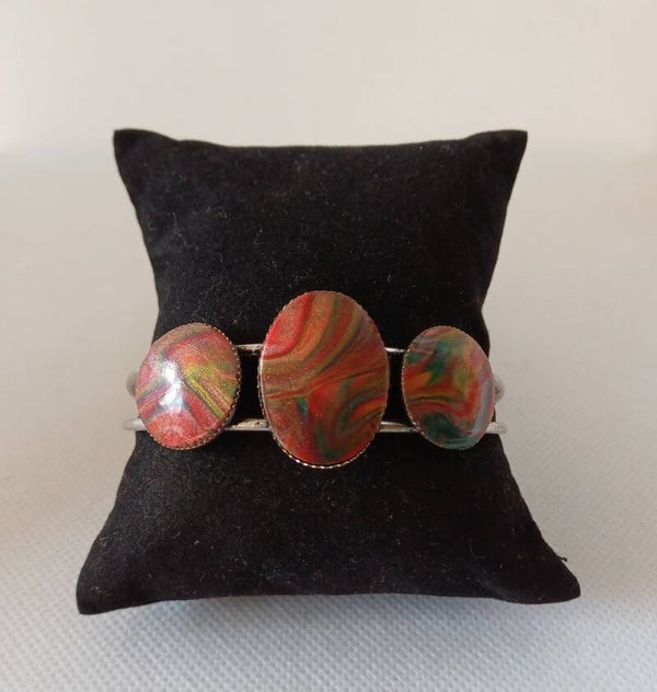 Armband fimoklei rood