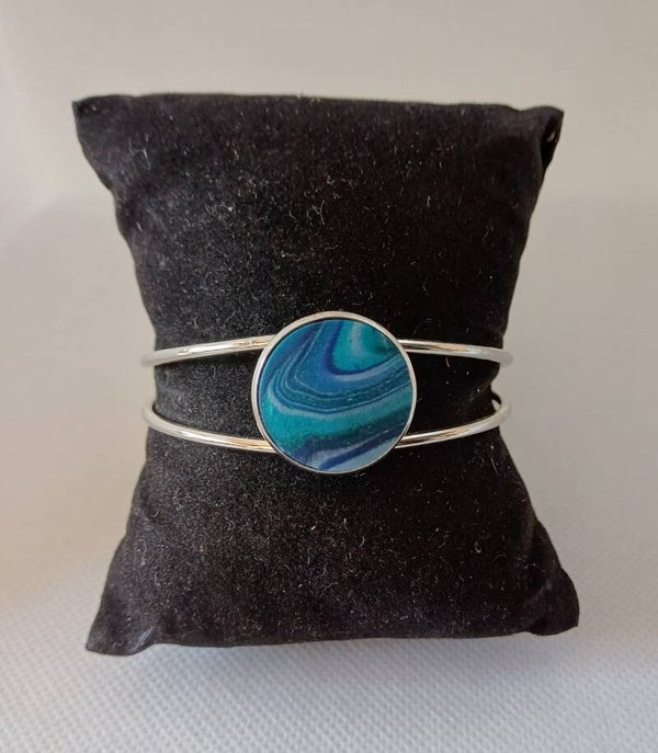 Armband fimoklei blauw