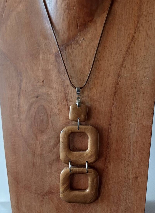 Ketting fimoklei goudbruin