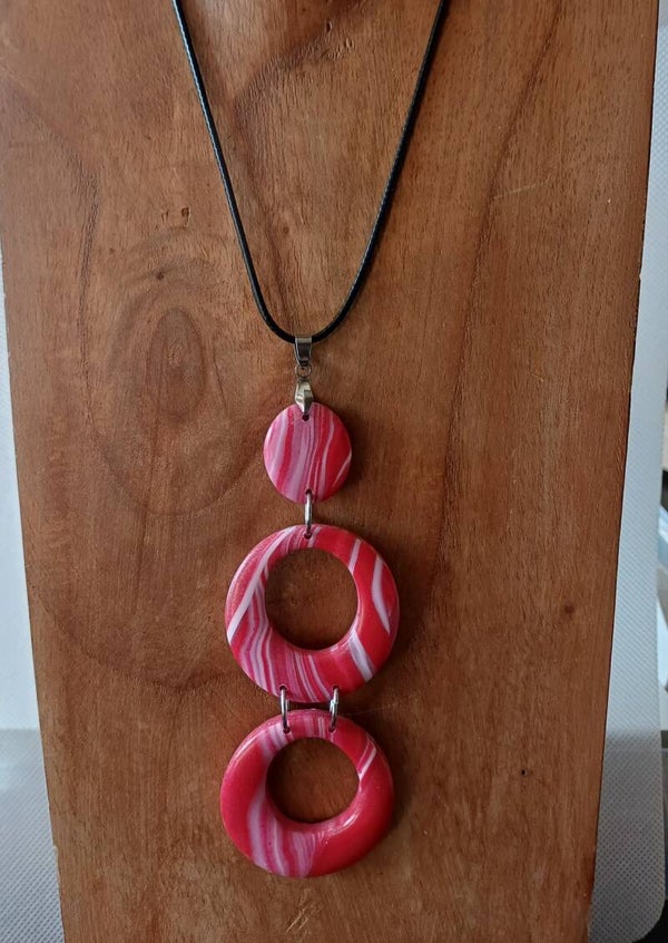 Ketting fimoklei rood