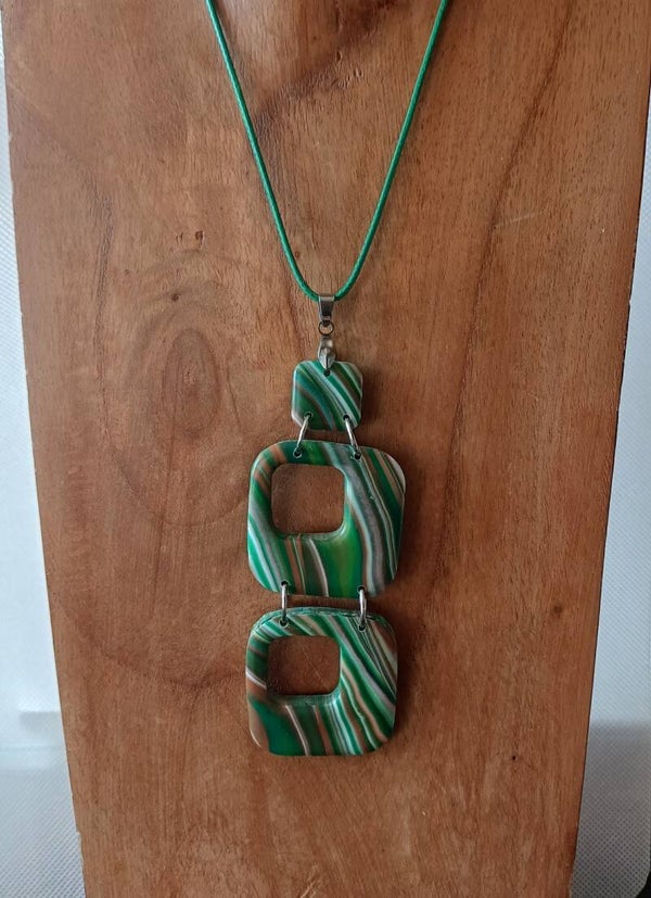 Ketting fimoklei groen