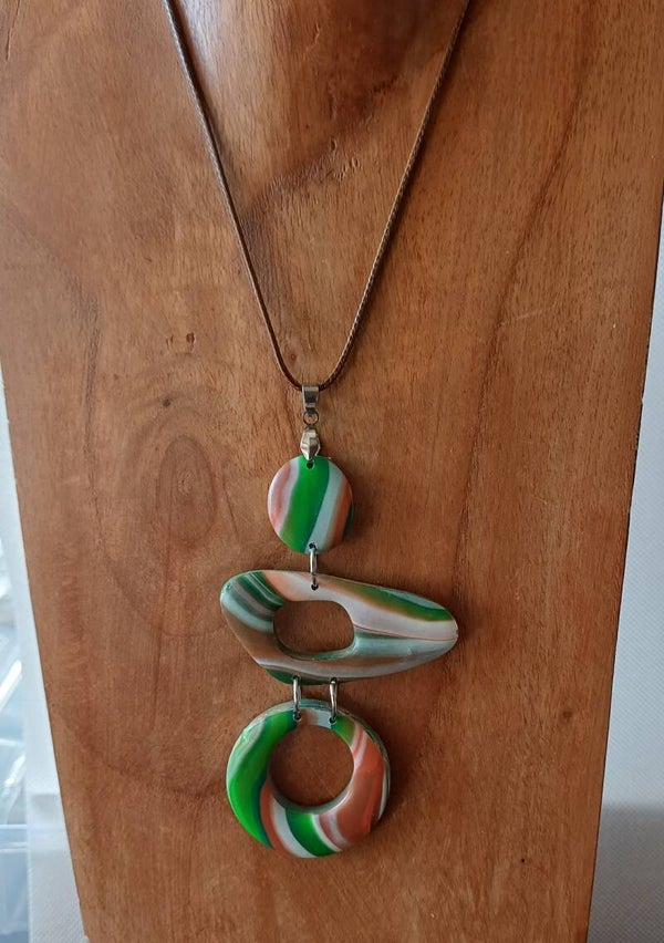 Ketting fimoklei groen