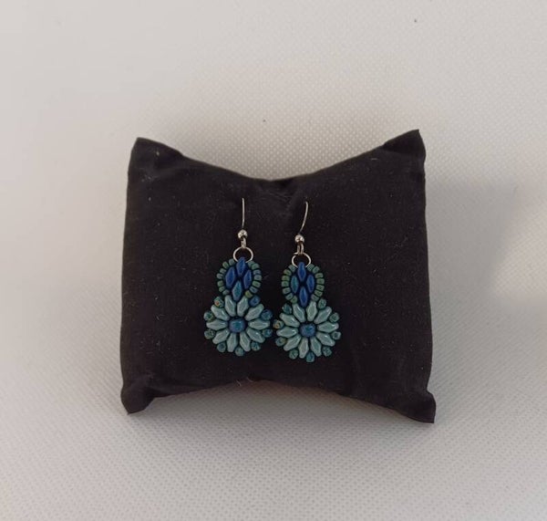 Oorbellen kraaltjes blauw