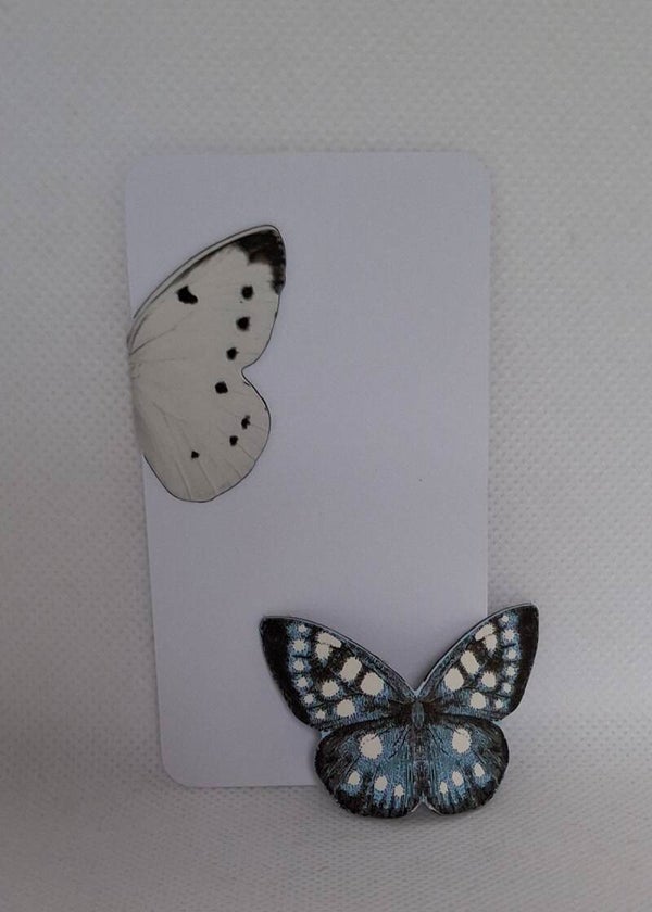 2 magnetische boekenleggers vlinder