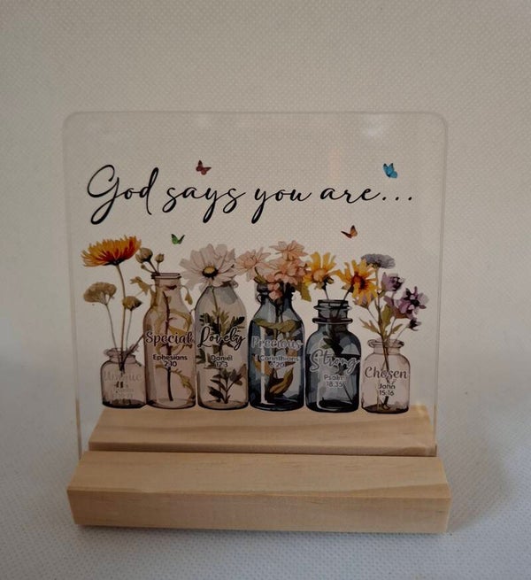 Plexiglas met bemoedigende tekst