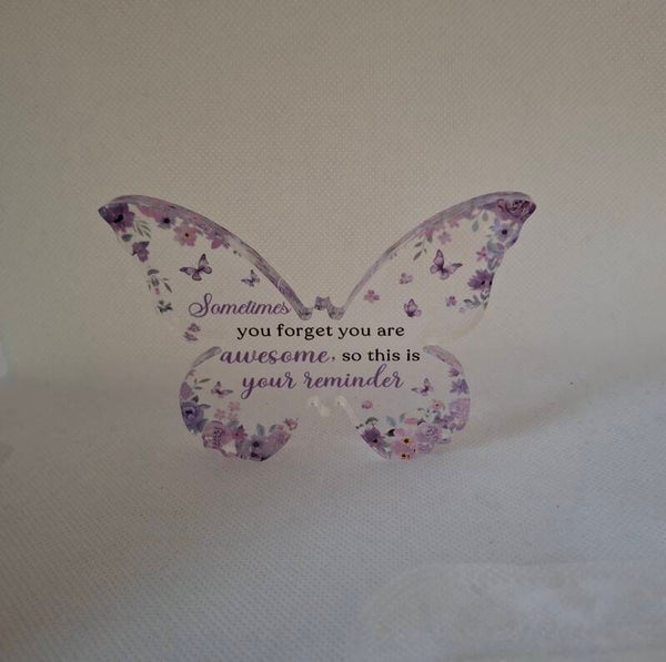 Plexiglas met bemoedigende tekst