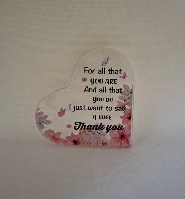 Plexiglas met bemoedigende tekst