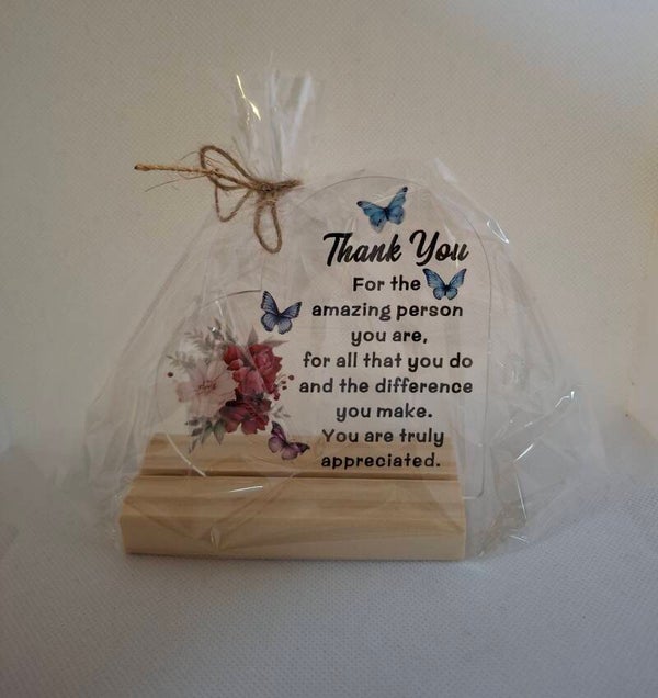 Plexiglas met bemoedigende tekst