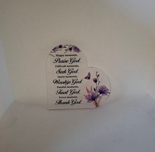 Plexiglas met bemoedigende tekst