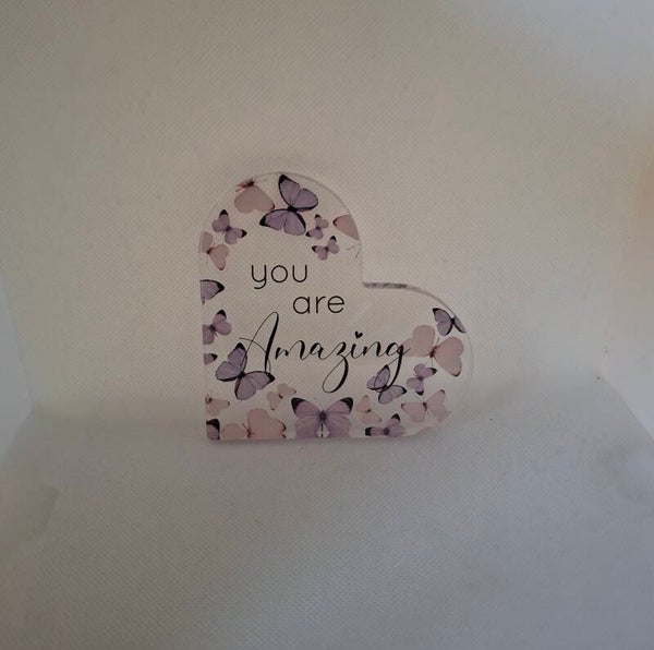 Plexiglas met bemoedigende tekst