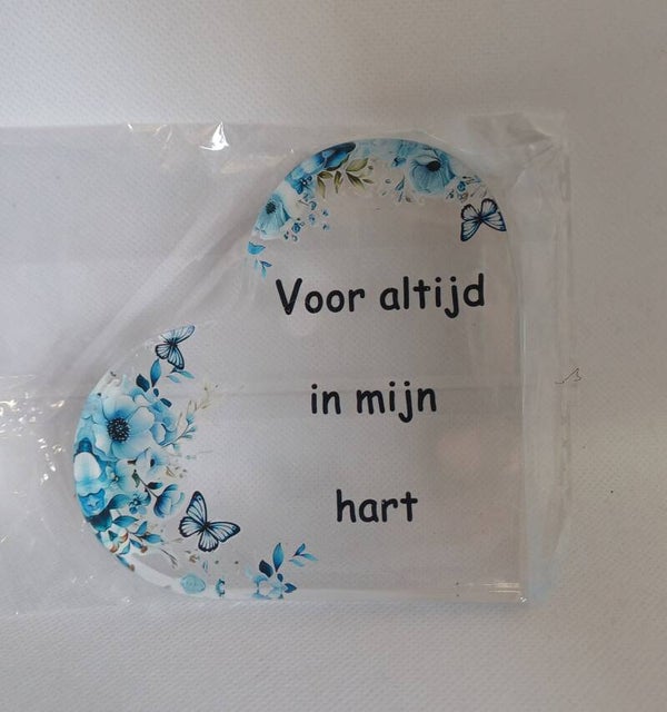 Plexiglas met bemoedigende tekst