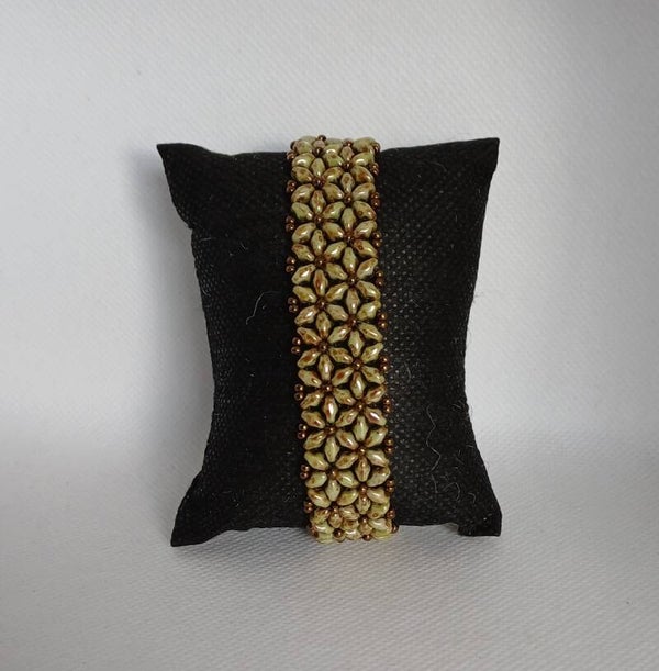 Armband geel bruin