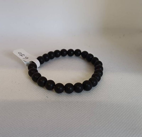 Armband 8mm kralen zwart