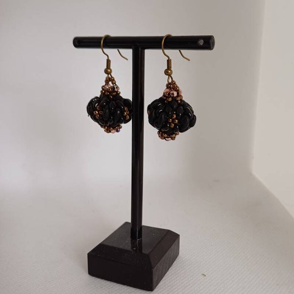 Oorbellen lampionnetjes zwart