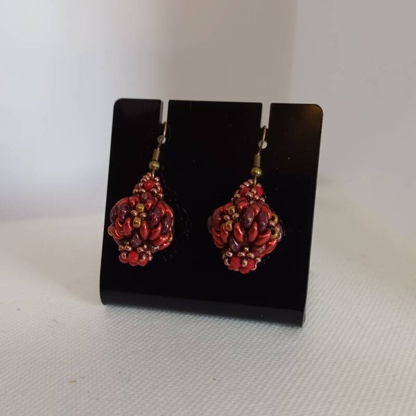 Oorbel lampion rood