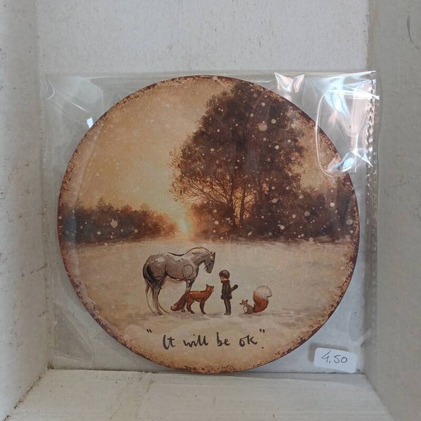 Houten bordje rond